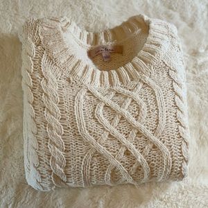 Cozy creamy white sweater size large